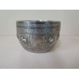 A Victorian Eastern design silver Signs of the Zodiac bowl hallmarked Edinburgh 1876/77 marked M&S