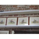 Four horse prints in gilt frames