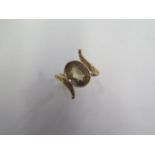 A 9ct gold ring, size N, approx 3.1 grams, in generally good condition, some wear to inner shank