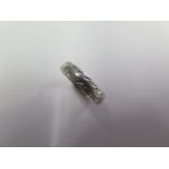 A hallmarked 950 platinum band ring size J - approx weight 6.9 grams - in good condition