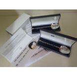 Two boxed 925 silver Millenium spoons, 17cm long, total weight approx 2.6 troy oz, both good