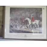 A print of the Brocklesby Hounds presented to the Earl of Yarborough by his Lordships obedient