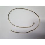 A hallmarked 9ct yellow gold necklace, 61cm long, approx weight 13 grams, in generally good