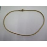 A 14ct yellow gold Pandora necklace - length 42cm - approx weight 34.6 grams - in good condition,