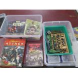 Assorted games, figures, dinosaurs etc