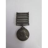 South Africa Queens medal to 4356 Pte J Dunn R Lanc Regt M.I with five bars South Africa 1902/