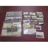 A collection of postcards and photographs all relating to the Cornwall Aviation Co Ltd Thrills in