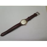 A vintage Mudu gold plated and stainless steel back Doublematic gents wristwatch - 31mm wide - minor