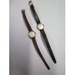 A 9ct gold manual wind ladies Chalet wristwatch, running, generally good condition, total weight