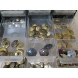 A collection of over 700 military railway and fire service button regiments including WWI WWII