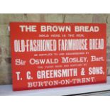 A rare cardboard shop advertisement from Brown Bread related to Sir Oswald Mosley, Bart