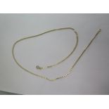 An Egyptian 18ct gold necklace marked 750 - length 50cm - approx weight 4.8 grams - in good
