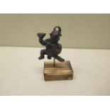 A bronze figure on stand, total height approx 9cm