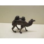 A bronze figure of a Camel, 8.5cm tall x 10cm long, with a patinated finish