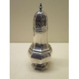 A silver shaker, London 1973, A Chick & Sons, 17cm tall, approx 5.2 troy oz