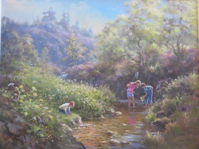 Eleanor Watt, Scottish, oil on canvas entitled Spring in the Glen a gilt frame, frame size 56 cm x - Image 2 of 3