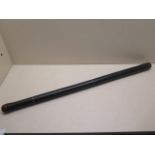 A long William IV painted police truncheon, number 114, 72cm long, no splits but some indentations