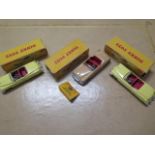 Three boxed Dinky toys American cars, two Cadillac Tourers, no 131, and a Packard convertible, no