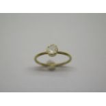 A gilt metal rough diamond ring, size P/Q, in unused condition, approx 1.3 grams