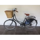 A Velorbis Victoria classic Dutch style bicycle with 20" frame, 7 speed, 26" wheels, leather