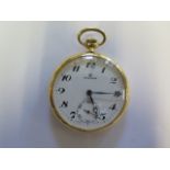 A Waltham top wind pocket watch, Swiss made Incabloc movement, good working order and in good