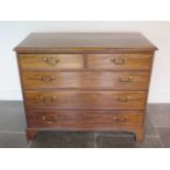 A Chippendale period-George III circa 1775- mahogany chest of drawers standing on original bracket
