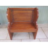 A new mahogany hall bench made by a local craftsman to a high standard, 94cm tall x 81cm x 40cm