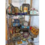 A collection of 30 assorted biscuit and other advertising tins