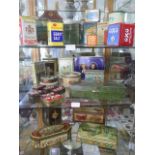 A collection of 29 assorted biscuit and other advertising tins including OXO, a Huntley and Palmer