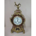 A French Japy Freres Boulle mantle clock, striking on a gong, the dial signed Goldsmiths Company