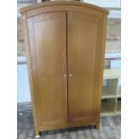 An oak effect wardrobe with internal drawer by Izziwotnot, 182cm tall x 102cm x 56cm