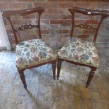 A pair of 19th Century Rosewood side chairs