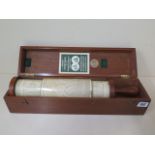 A Fullers Spiral slide rule in a mahogany case by Stanley in good condition