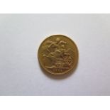 A Queen Victoria bun head gold full sovereign, dated 1872