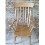 A modern beech Windsor chair