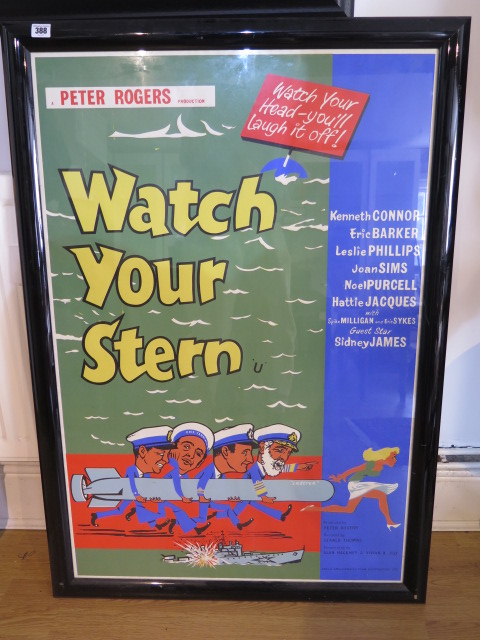 An Anglo Amalgamated Film Distributors Ltd film poster for the comedy Watch Your Stearn, frame