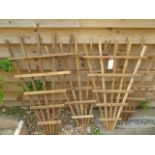 Four new fan shaped wooden trellis 100cm x 70cm