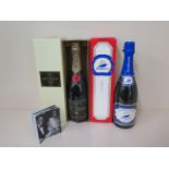 A 75cl bottle of 1998 Moet Chandon Millesime blanc Champagne and a 75cl bottle of France 98 Brut