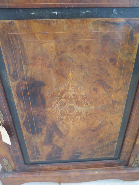 A 19th century walnut inlaid pier cabinet with a single door and ormulu mounts, 112cm tall x 83cm - Image 2 of 5