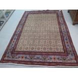 A hand knotted woollen Malayer rug, 2.93cm x 2m, generally good condition and colours good