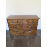 A Laura Ashley 8 drawer sideboard /chest 85 cm tall 127 by 44 cm in good condition some discolouring
