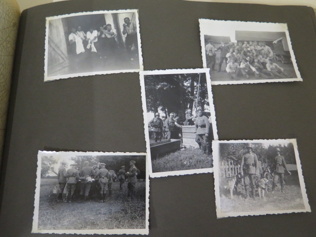 A WWII German photograph and postcard album, total approx 130 - Image 8 of 9