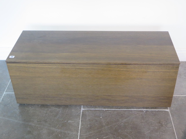 A teak TV unit with a drawer, 40cm tall x 108cm x 40cm