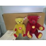 A Steiff Summer bear set 2017, mohair, 20cm tall, Limited Edition number 382 of 500, boxed with