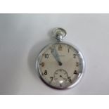 A Leonidas WWII military pocket watch, approx 52mm diameter, working order