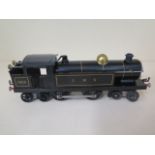 A Hornby 0 gauge tin plate clockwork 4-4-4 tank loco unboxed and no key but in good condition and in