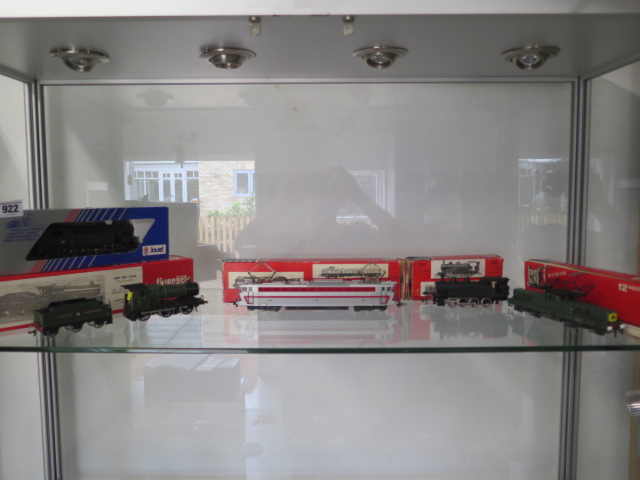 Four boxed Jouef HO gauge locos and a boxed Wills Finecast GWR 2251 loco and tender