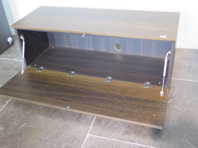 A teak TV unit with a drawer, 40cm tall x 108cm x 40cm - Image 4 of 4