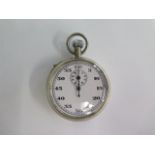 A military WWII stop watch engraved to the back cover with a large arrow PATT.3 no 12363 approx 50mm