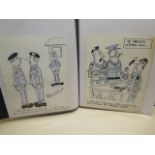 Archive of cartoons by Billy Williams 1950s-1960s, mainly National Service, all with artists details